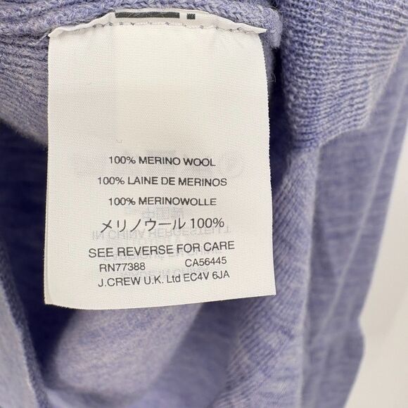 J. Crew Merino Wool V-neck Sweater in Heather Violet, Small, Transition Spring - Picture 9 of 9